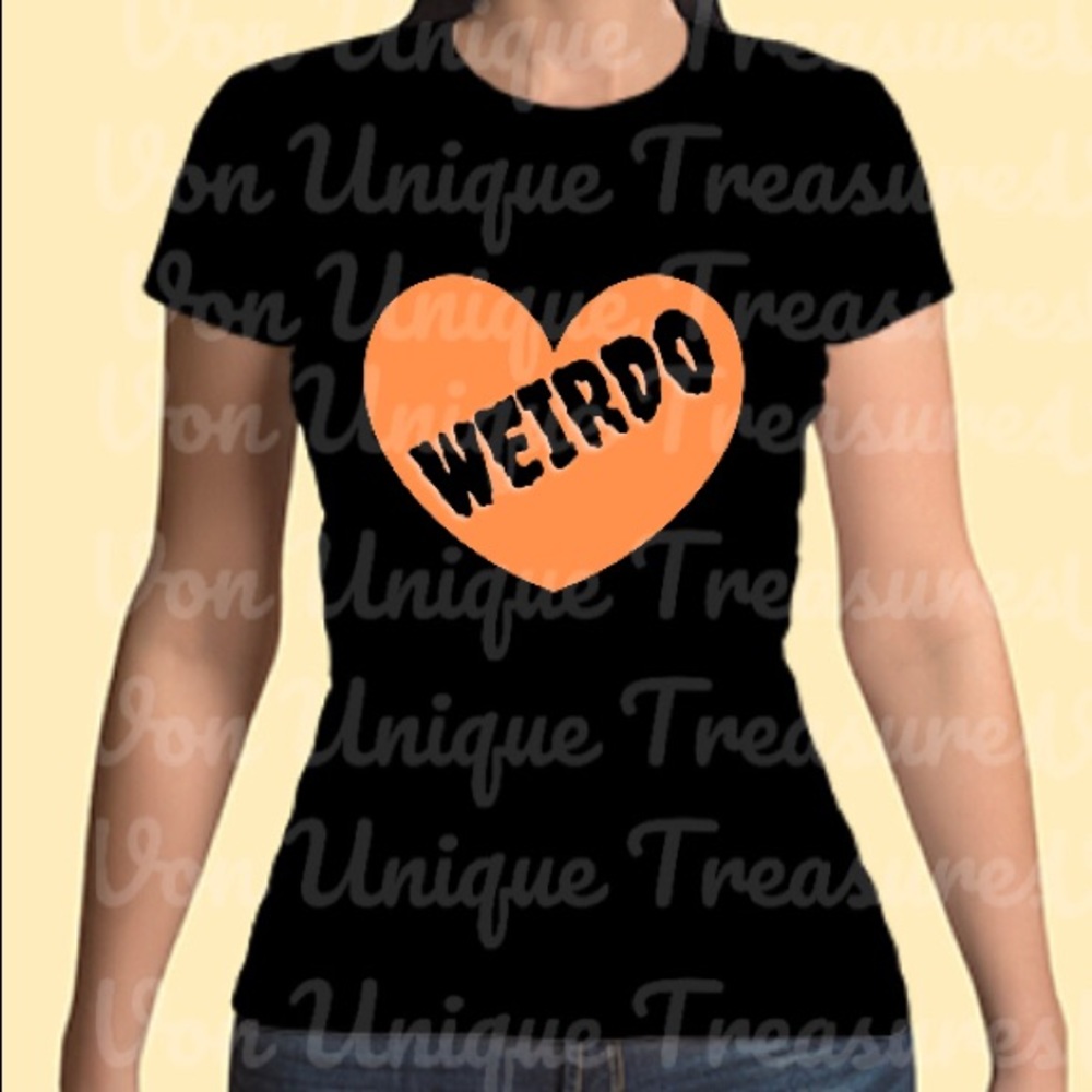 PREORDER Orange Heart Shape Weirdo Weird t-shirt